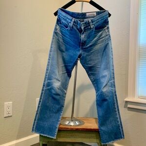 AG ex boyfriend slim slouch raw hem